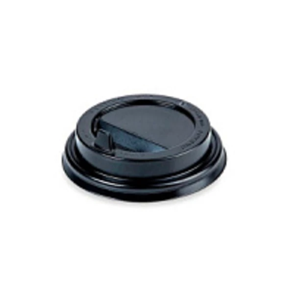 Крышка для стакана с закрытым питейником d-80 черная (1*100/10уп)