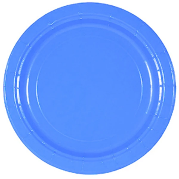 Тарелка d-230 картонная ламинированная с бортом "Blue" (1*50/10уп)
