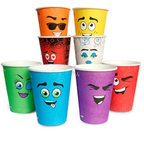 Стакан 350мл. для горячего "Эмоджи" (1*50/20уп)