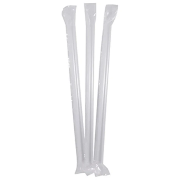 Трубочки Bubble Tea, 12*210мм, прозрачные, в индивидуальной упаковке (1*250/5уп)
