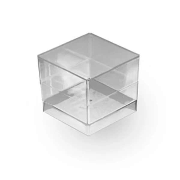 Форма для фуршета 60мл, 47*47мм "Куб" прозрачная (1*15/16уп)