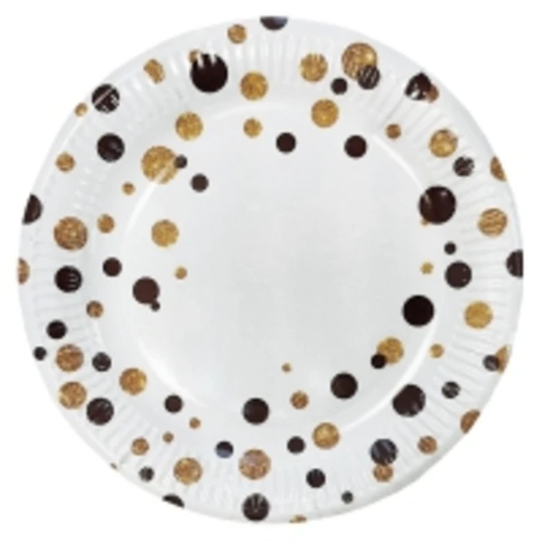 Набор тарелка карт. d-230 "Вечеринка", белый (1*6/55уп)