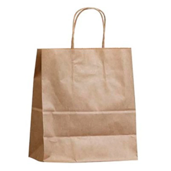 Пакет бумажный с кручеными ручками 320*200*340 крафт (1*25/8уп)