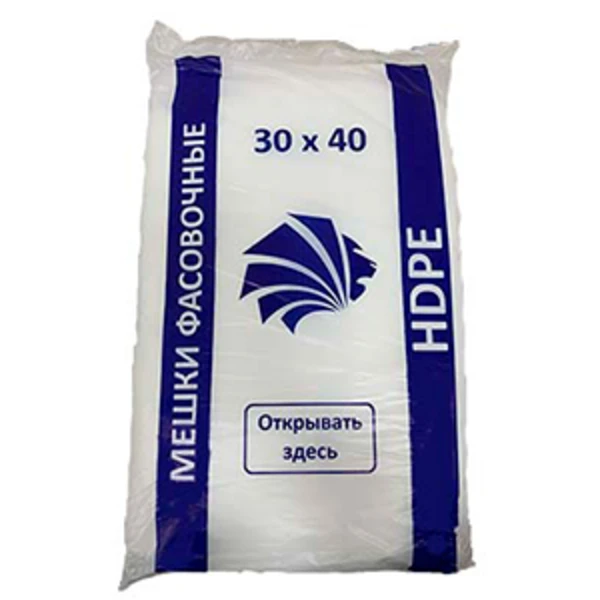 Пакет фасовочный 30*40-15мкм "Лев синий" (1*700/10уп) Асс