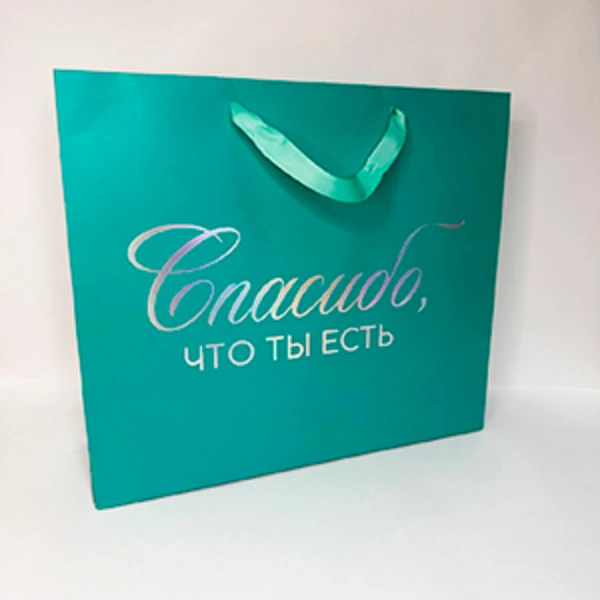 Пакет подарочный 30*26 "Спасибо, что ты есть"