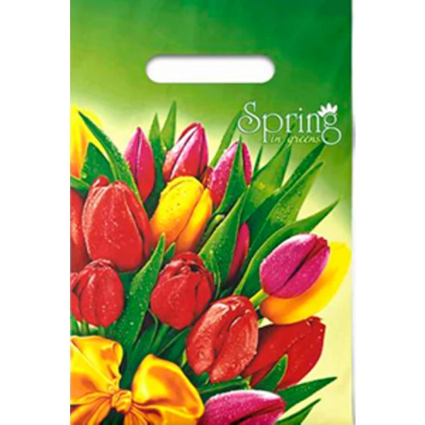 Пакет с вырубной ручкой 20*30-30мкм "Весна" (1*100)