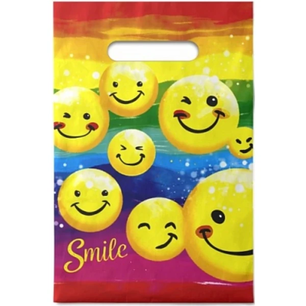 Пакет с вырубной ручкой 20*30-30мкм "Смешинки" (1*100)