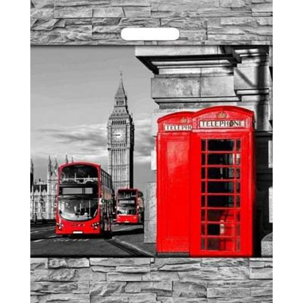 Пакет с вырубной ручкой 36*45-35мкм "Лондон" (1*50/10уп)