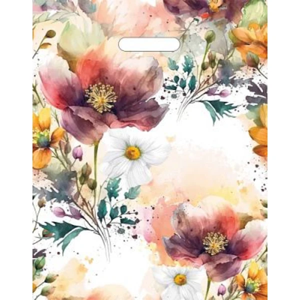 Пакет с вырубной ручкой 36*43-35мкм "Луговые цветы" (1*50/20уп)