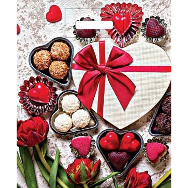 Пакет с вырубной ручкой 38*45-50мкм "Сладкое сердце" (1*50/20уп)