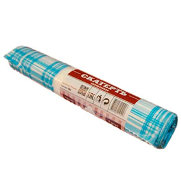 Скатерть 110*180 КЛЕТКА синяя (1*5/20рул)